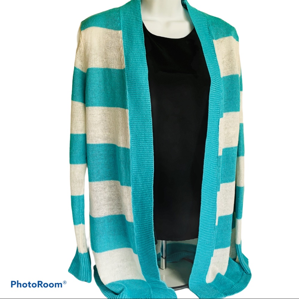 Talbots Linen Cardigan Seeater Sz M